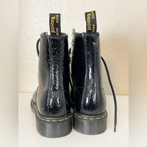 Dr. Marten 1460 Patent Cheetah Print patent leather Embossed Boots. 8 - Picture 10 of 15